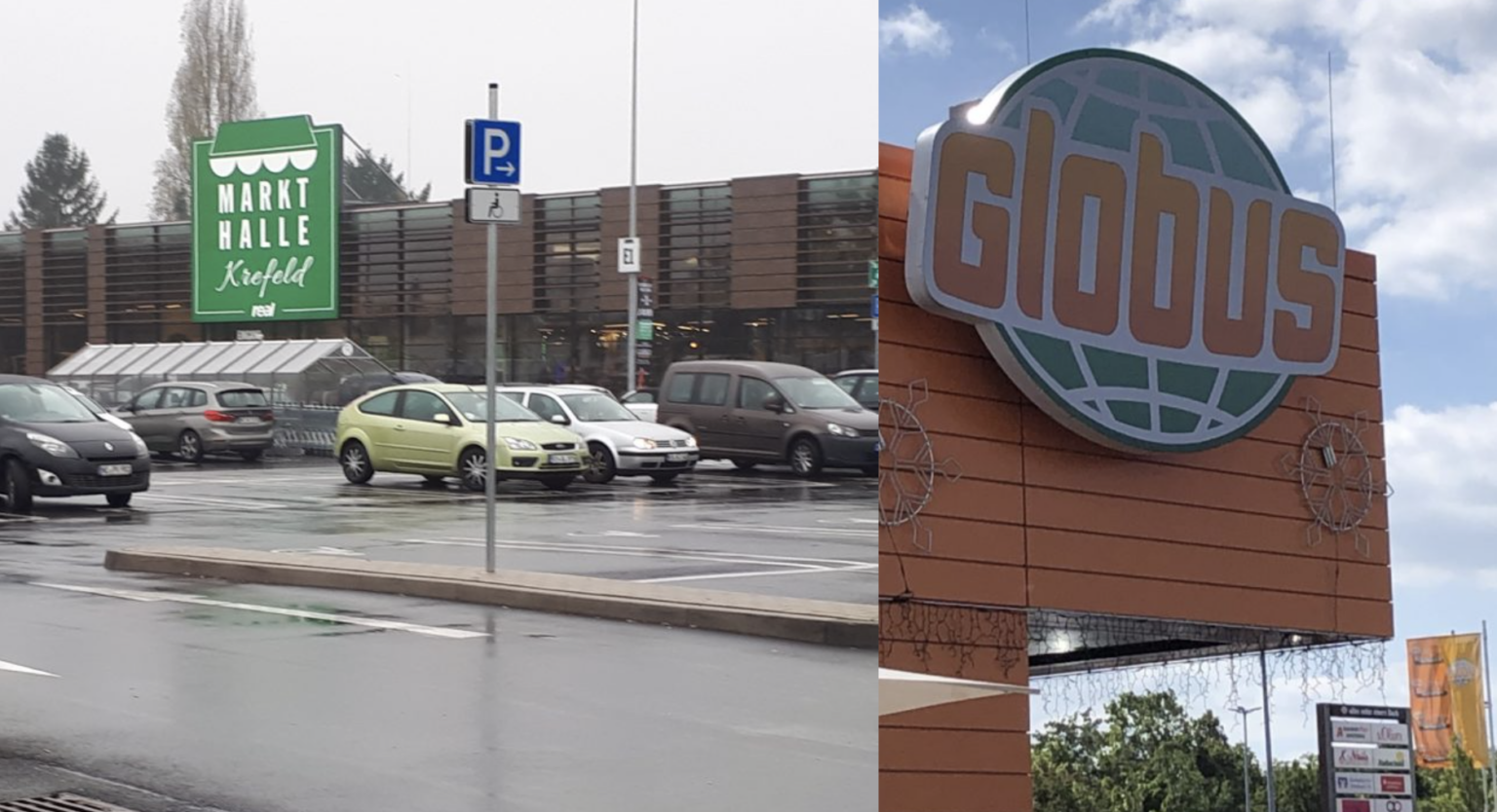 Globus am 10.5. zwei ehemalige Markthallen! Supermarkt Inside