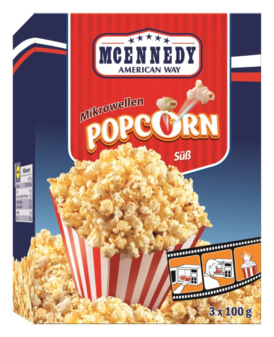 Warenrückruf “McEnnedy Mikrowellen Popcorn süß, 3×100 g”